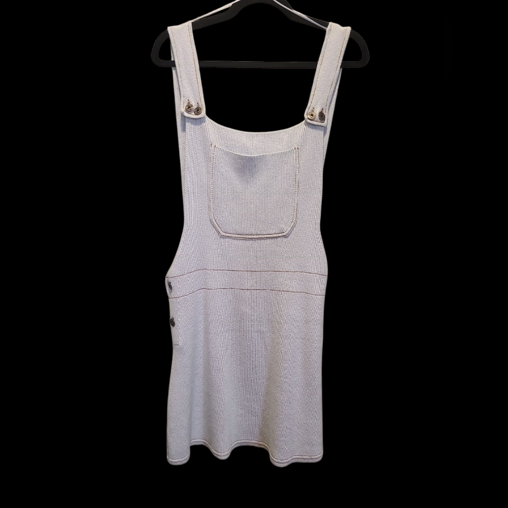 Zara Pale Blue KnitOverall Dresswith Adjustable Straps